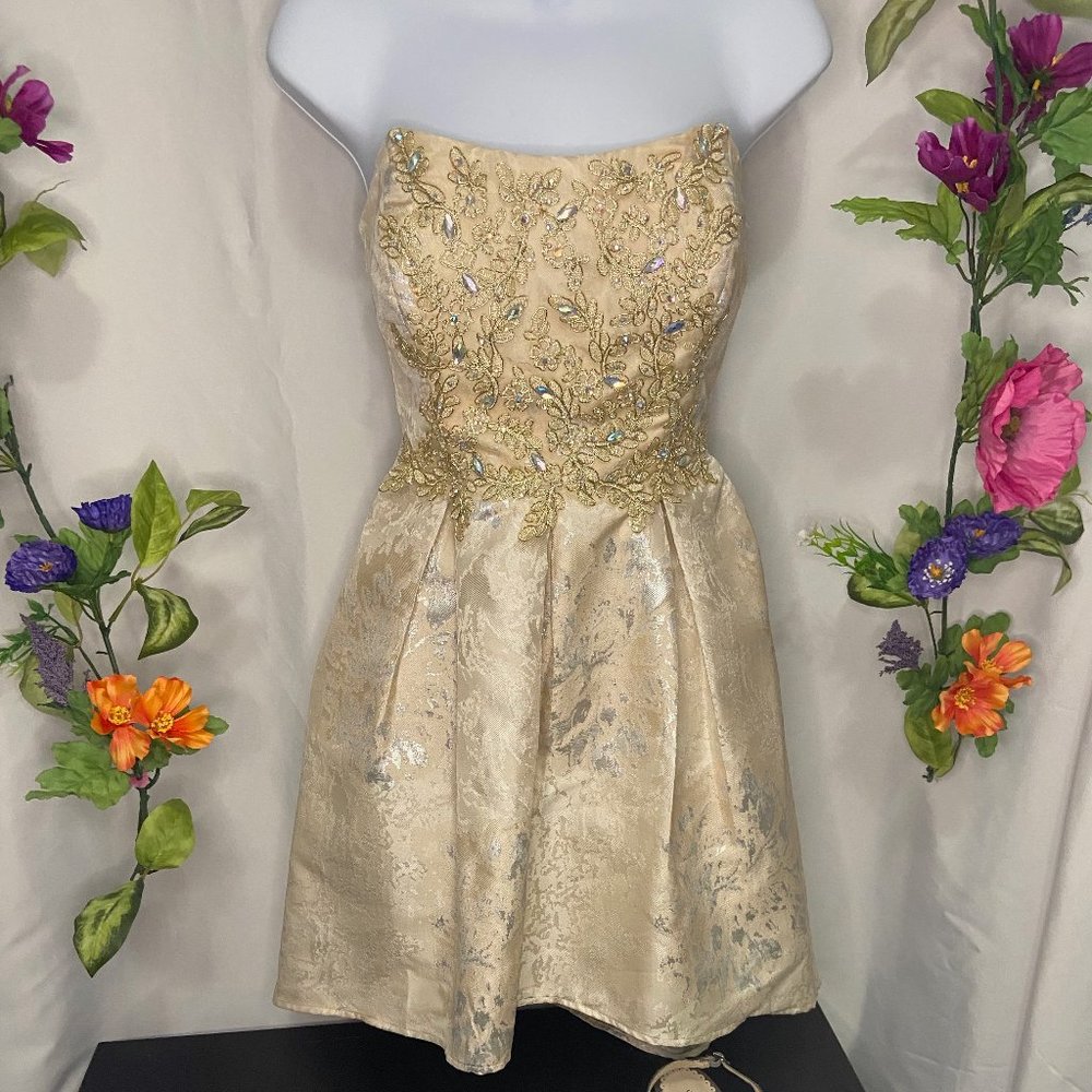 Metallic Gold and Silver Dress | Size 9 Juniors